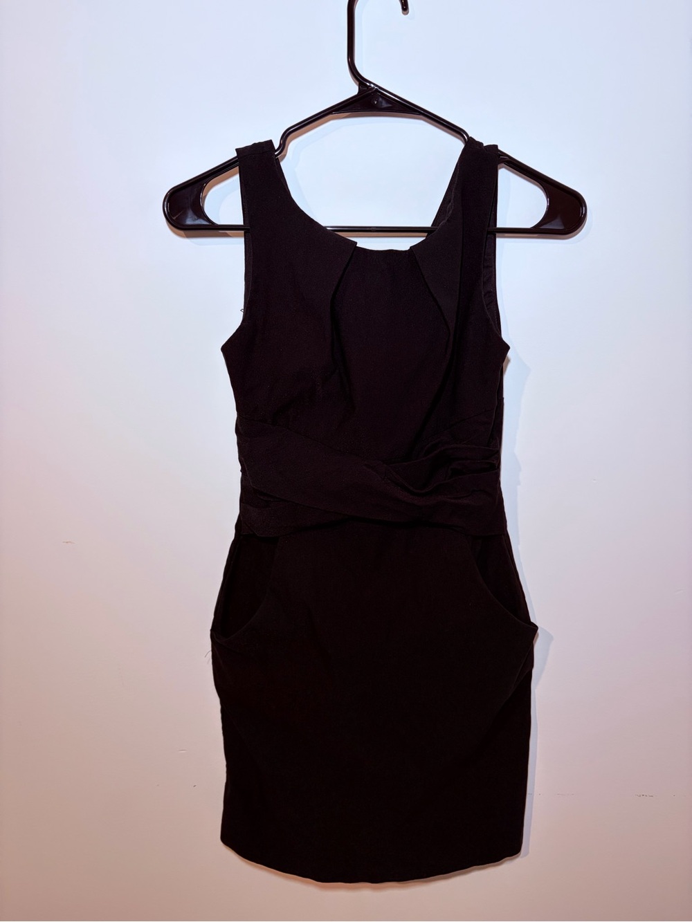 Teeze Me Black Sleeveless Mini Sheath Dress